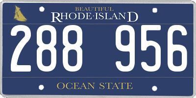 RI license plate 288956