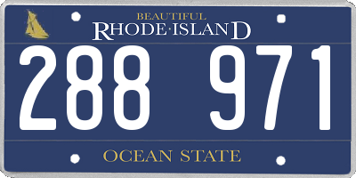 RI license plate 288971
