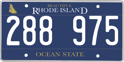 RI license plate 288975