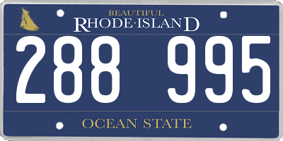RI license plate 288995