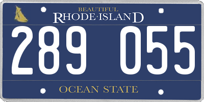 RI license plate 289055