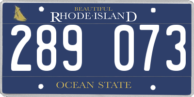 RI license plate 289073