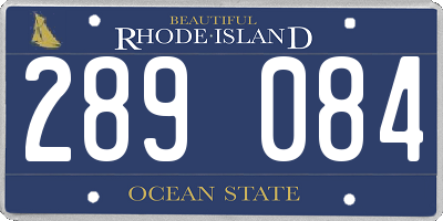 RI license plate 289084