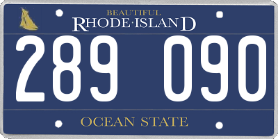 RI license plate 289090