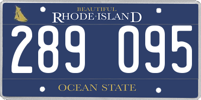 RI license plate 289095