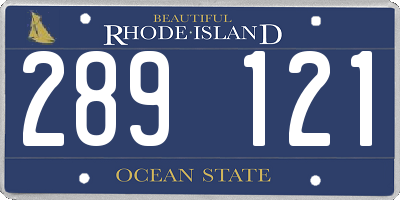 RI license plate 289121