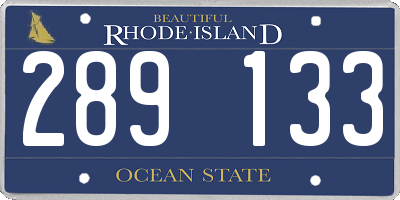 RI license plate 289133