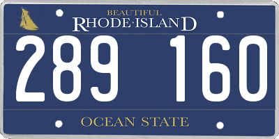 RI license plate 289160