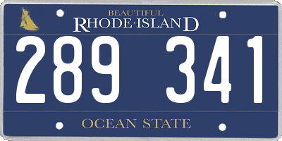RI license plate 289341