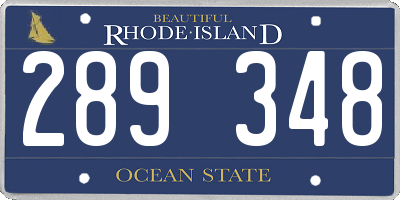 RI license plate 289348