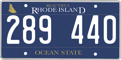 RI license plate 289440