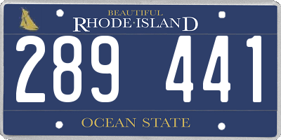 RI license plate 289441