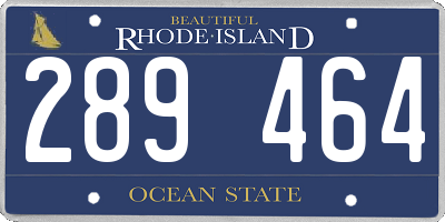 RI license plate 289464