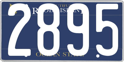 RI license plate 2895