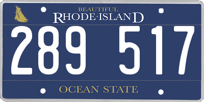 RI license plate 289517