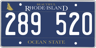 RI license plate 289520
