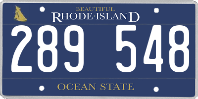 RI license plate 289548