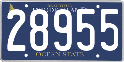 RI license plate 28955