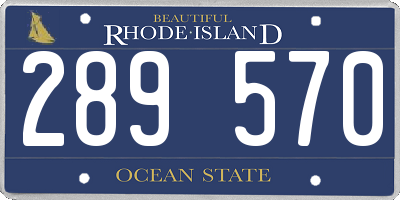RI license plate 289570