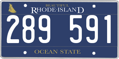 RI license plate 289591