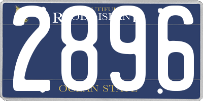 RI license plate 2896