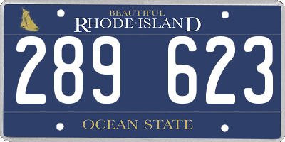 RI license plate 289623