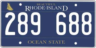 RI license plate 289688