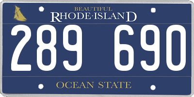RI license plate 289690