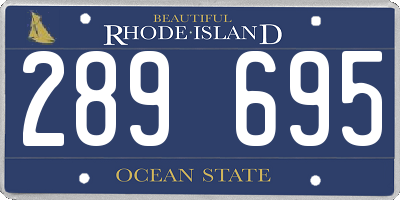 RI license plate 289695