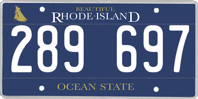 RI license plate 289697