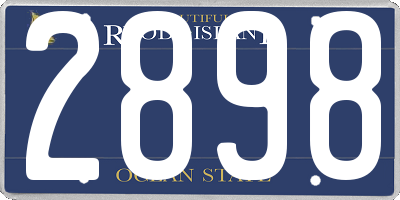 RI license plate 2898