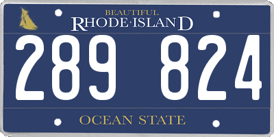 RI license plate 289824