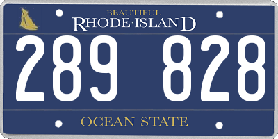 RI license plate 289828
