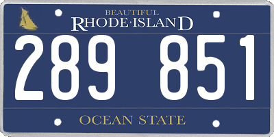RI license plate 289851