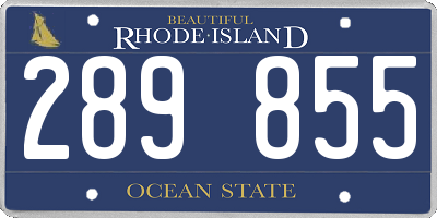 RI license plate 289855