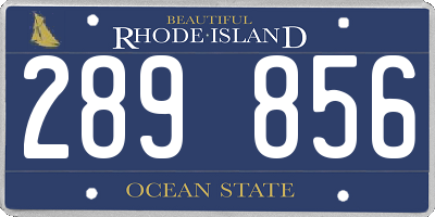 RI license plate 289856