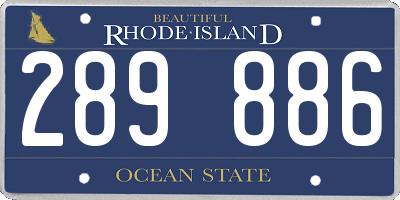 RI license plate 289886
