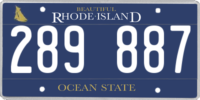 RI license plate 289887