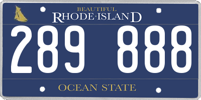 RI license plate 289888
