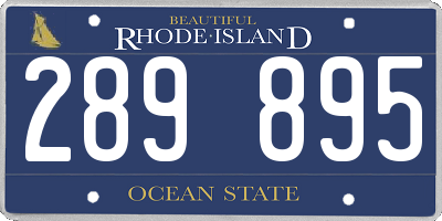 RI license plate 289895