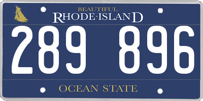 RI license plate 289896