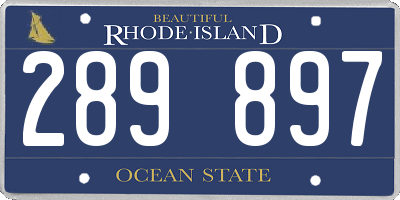 RI license plate 289897