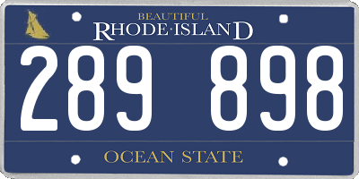 RI license plate 289898