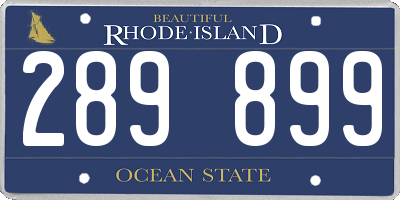 RI license plate 289899