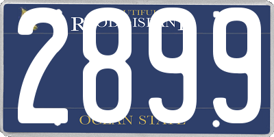 RI license plate 2899