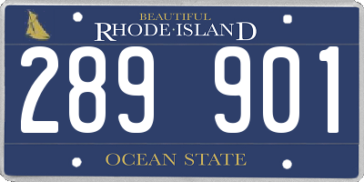 RI license plate 289901