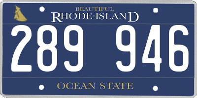 RI license plate 289946