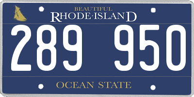 RI license plate 289950