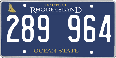 RI license plate 289964