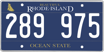 RI license plate 289975